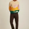Abstract Sunset Crew Neck Sweater