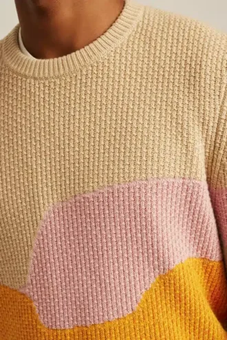 Abstract Sunset Crew Neck Sweater