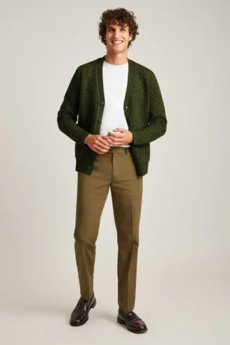 Cable Cardigan Sweater