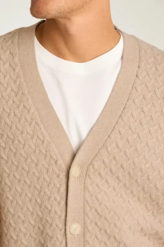 Cable Knit Cardigan for Men by Bonobos | Merino Blend Heritage Style