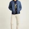 Chic & Stylish Bonobos Chambray Bomber Jacket