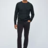 Cotton Blend Crew Neck Sweater