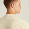 Cotton Cashmere Cable Crew Neck Sweater