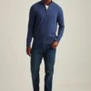 Cotton Cashmere Half-Zip