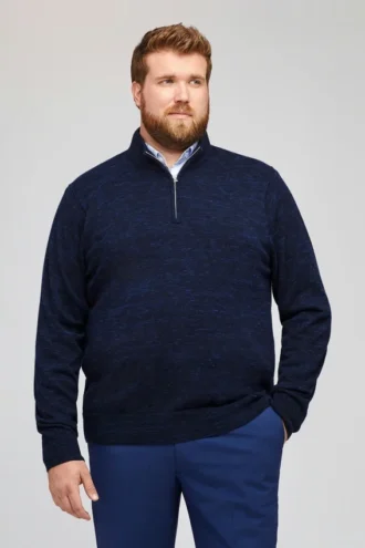 Cotton Cashmere Half-Zip Sweater