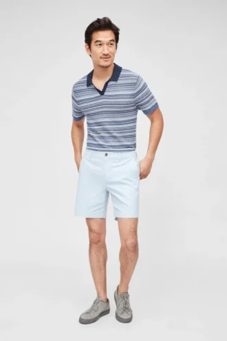 Cotton Cashmere Johnny Collar Polo