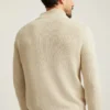 Cotton Linen Half Zip Sweater