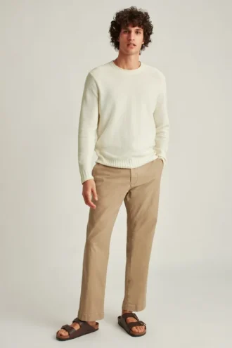 Cotton Linen Roll Neck Sweater