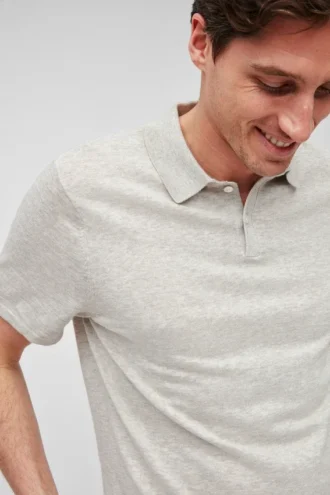 Cotton Linen Sweater Polo