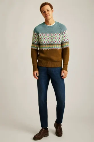 Crew Neck Fair Isle Sweater