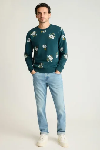 Embroidered French Terry Crew