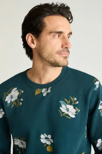 Embroidered French Terry Crew