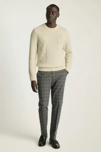 Extrafine Merino Cable Sweater | Soft Merino Wool Cable Knit Sweater