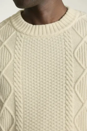 Extrafine Merino Cable Sweater | Soft Merino Wool Cable Knit Sweater