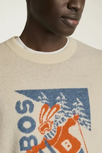 Extrafine Merino Ski Bunny Sweater | Retro Apres Ski & Ski Sweater