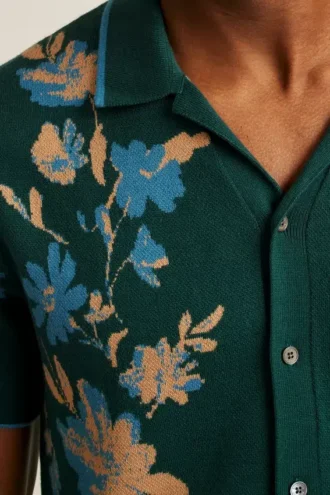 Floral Cabana Sweater Polo