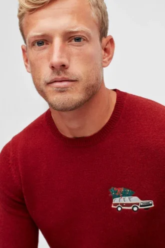 Holiday Wagon Crew Neck Sweater