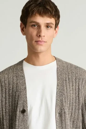 Italian Linen Cotton Cardigan for Men