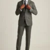 Italian Stretch Brushed Wool Suit Jacket