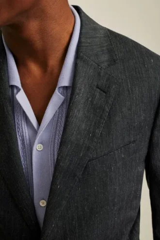 Italian Stretch Linen Suit Jacket