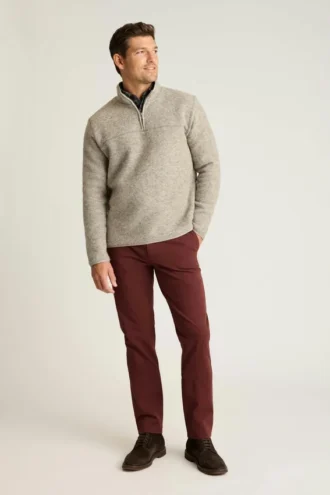 Italian Wool Fleece Quarter Zip