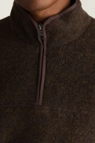 Italian Wool Fleece Quarter Zip