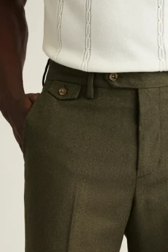 Jetsetter Italian Brushed Wool Dress Pant