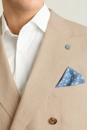 Jetsetter Italian Linen Double-Breasted Blazer