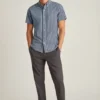 Knit Oxford Short Sleeve Shirt