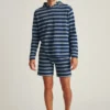 Lightweight French Terry Striped Hoodie