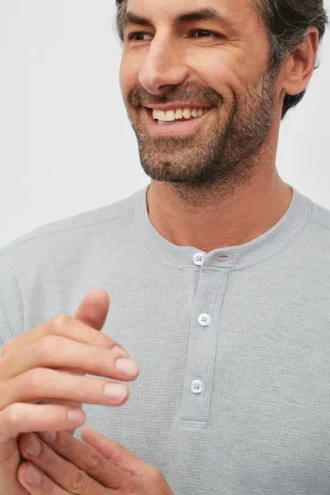Lightweight Waffle Henley
