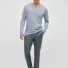 Linen Sweater Tee: Lightweight, Striped Long Sleeve