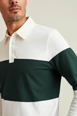 Long Sleeve Stretch Pique Polo