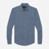 Marled Jersey Button-Down Extended Sizes