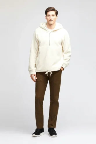 Mens Sherpa Half-Zip Hoodie