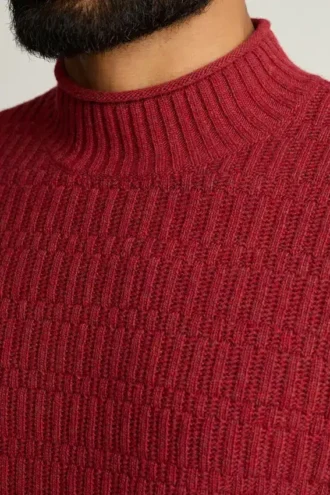 Merino Blend Mock Neck Sweater