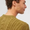 Merino Cable Crew Neck Sweater