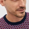 Merino Jacquard Crew Neck Sweater