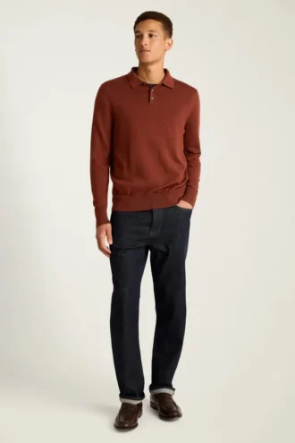 Merino Long Sleeve Sweater Polo