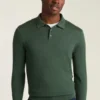 Merino Long Sleeve Sweater Polo