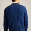 Midweight Crew Neck Cable Knit Sweater
