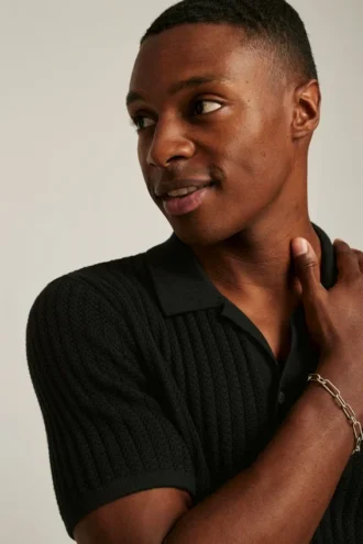 Pointelle Cabana Sweater Polo