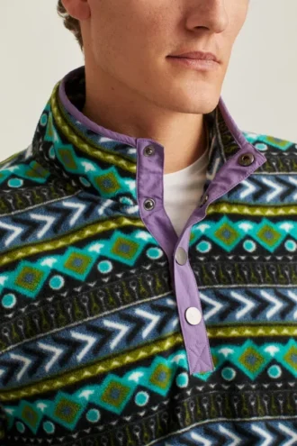 Polar Fleece Snap Mock