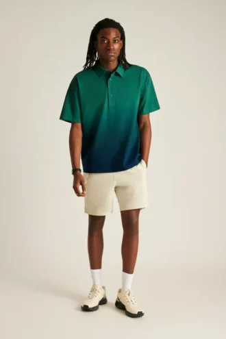 Relaxed Short Sleeve Ombre Polo Fielder