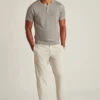 Short Sleeve Linen Henley Shirt