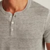 Short Sleeve Linen Henley Shirt