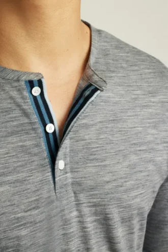 Soft & Breathable Merino Wool Henley Shirt