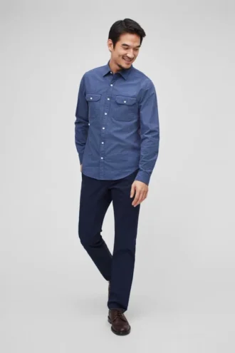 Textured Double Pocket Shirt