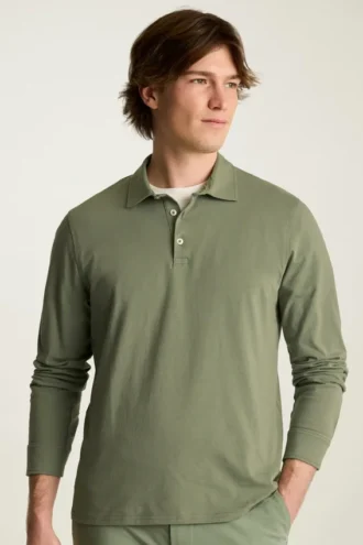 The Organic Cotton Long Sleeve Polo Shirt