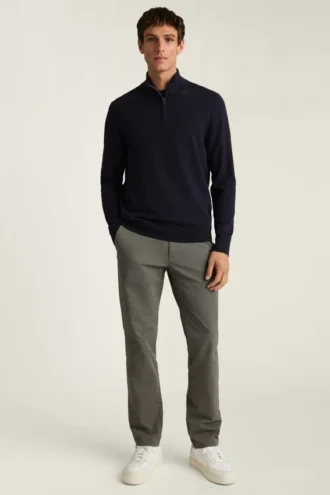 Washable Cotton Cashmere Quarter Zip